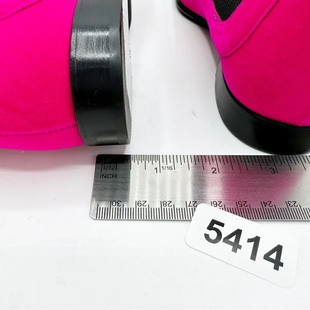 Roger Vivier Fuchsia Pyramide‎ Velvet Chelsea Boot Sz EU 34 US Sz 4 UK 2